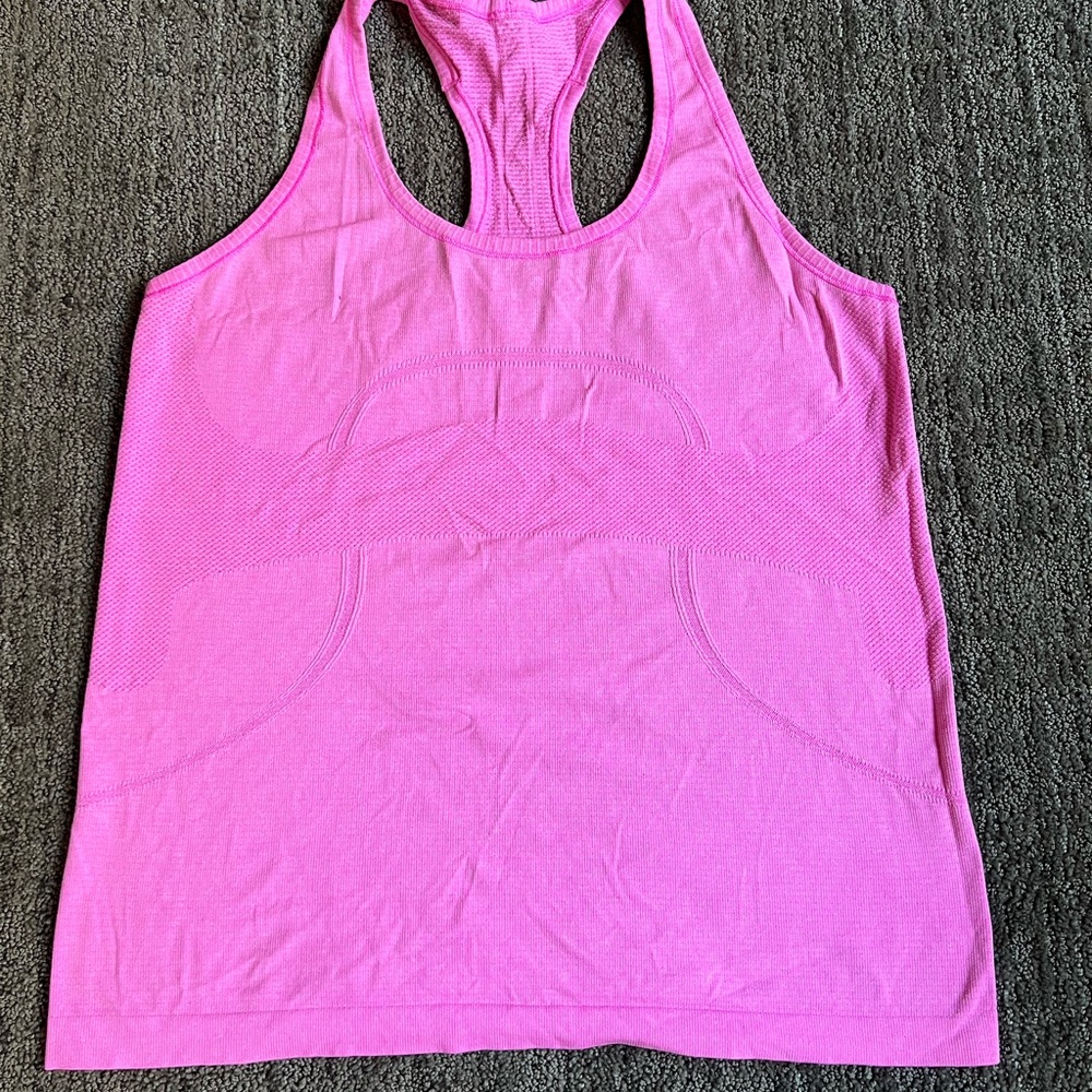 Lululemon Athletica Pink Fitted Sleeveless Tank Top
